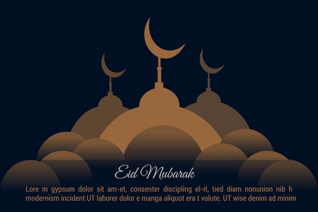 Eid Mubarak Elegancki Dekoracyjny Darmowy Wektor