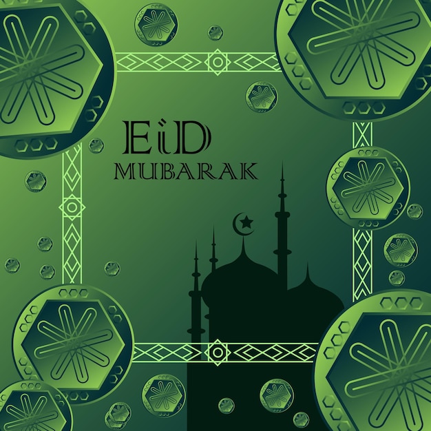 Plik wektorowy eid mubarak hari raya wektor kart powitalnych do projektowania tła