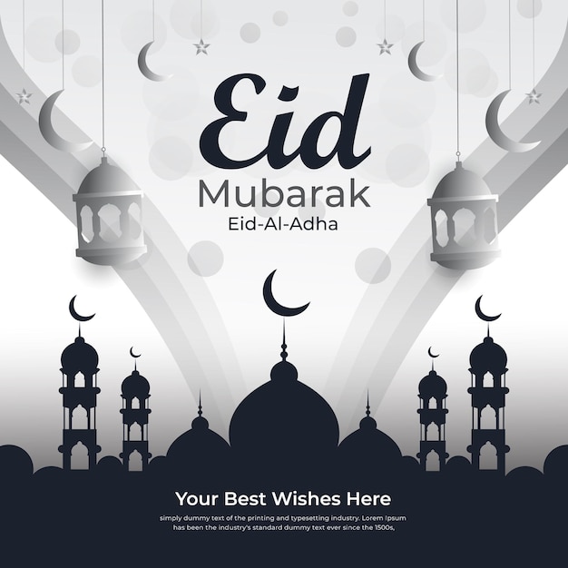 Plik wektorowy eid mubarak i eid ul adha baner w mediach społecznościowych szablon postu na instagramie