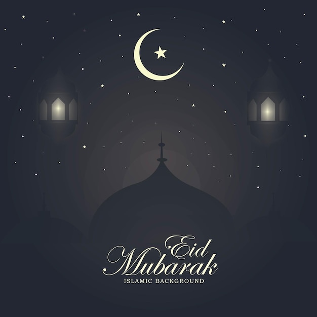 Eid Mubarak Islamskie Tło Islamski Kareem Eid Mubarak Ilustracja Karta Islam Muzułmański Wektor Na Powitanie