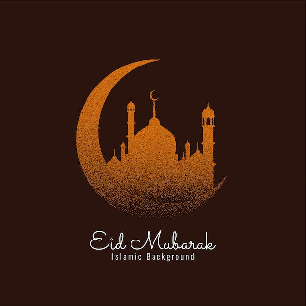 Eid Mubarak Islamskie Tło Z Półksiężycem