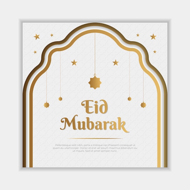 Eid Mubarak Luksusowe Ozdobne Islamskie Tło Z Islamskim Wzorem