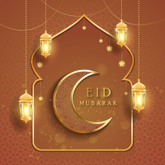 Eid Mubarak Luksusowe Tło Islamskie