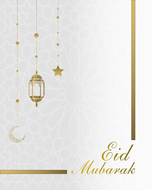 Eid Mubarak luksusowy projekt kreatywny wektor premium szablon powitania Eid