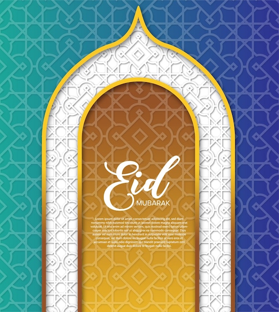 Eid Mubarak Nowoczesne Tło 201
