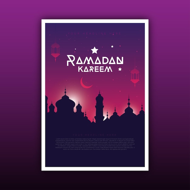 Plik wektorowy eid mubarak ramadan sezon festiwalu wektor szablon projektu plakatu