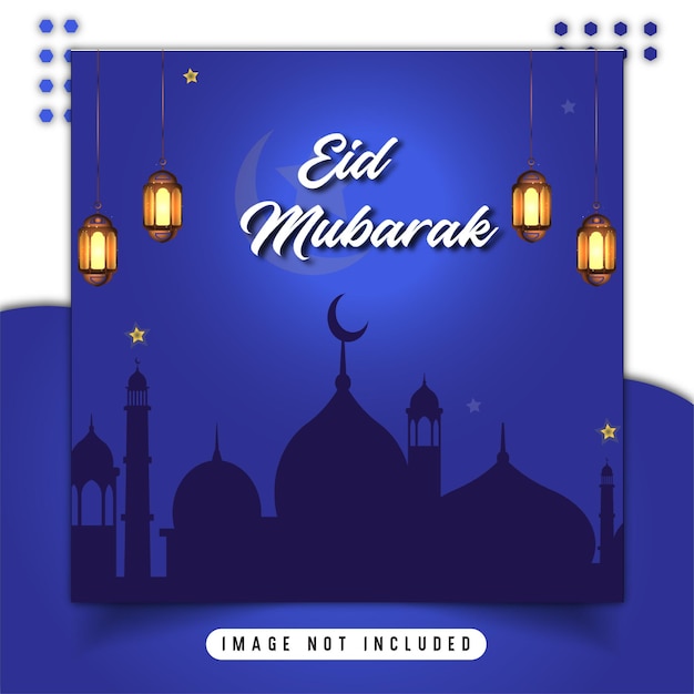 Plik wektorowy eid mubarak social media instagram post