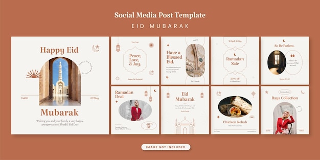 Eid Mubarak Social Media Post Pack