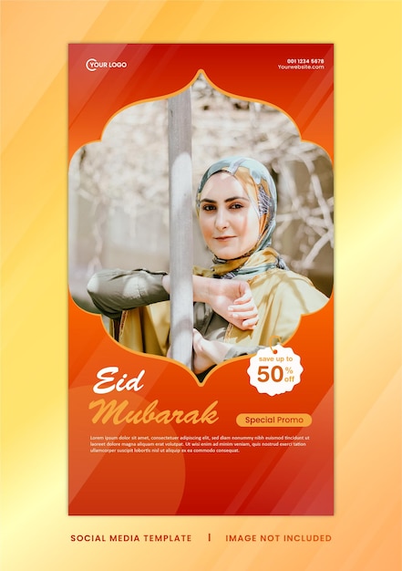 Eid Mubarak Specjalny Promocyjny Szablon Mediów Społecznościowych