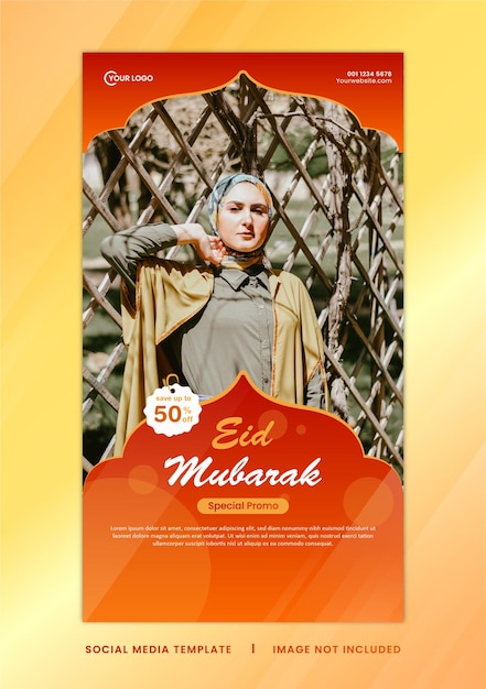 Eid Mubarak Specjalny Promocyjny Szablon Mediów Społecznościowych