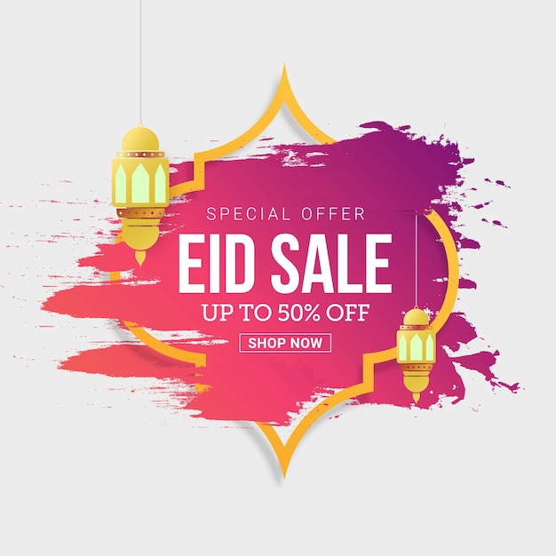 Eid Mubarak Tag Sprzedażowy Z 50% Rabatem