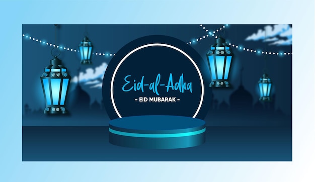 Eid Mubarak życzy Mi Szczęścia Szablon Eid Al Adha 2022 I Eid Mubarak Banner Design By Robigraphics