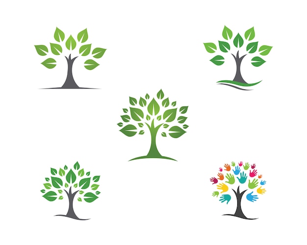 Ekologia liści natura Logo szablon