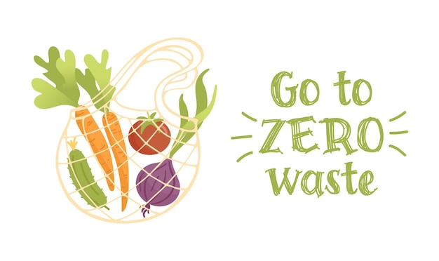 Plik wektorowy ekologiczna wiklinowa torba shopper z warzywami cebula marchewka pomidor i ogórek zdrowy tryb życia weganizm ochrona środowiska bez plastiku koncepcja zero waste dla elementów projektu naklejek