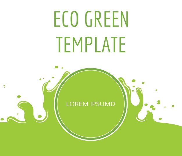 Ekologiczne Zielone Ekologiczne Szablon Transparent