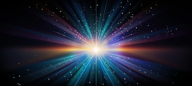 Plik wektorowy eksplodować magiczny promień świecący błysk wszechświata wybuch wybuch blask soczewki gwiazdy wiązka