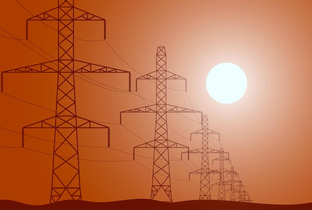 Plik wektorowy electric post wektor ilustracja koncepcja dla projektu