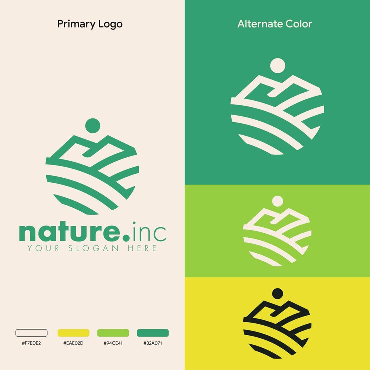 elegancka koncepcja organicznego naturalnego logo