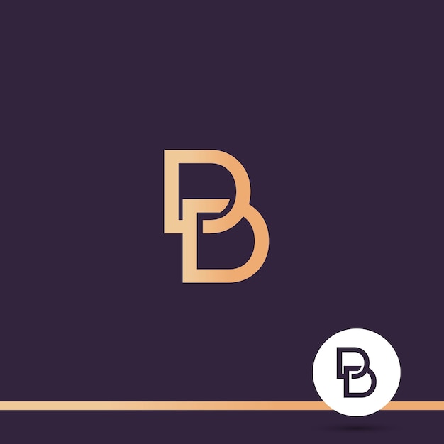Elegancka koncepcja projektowania logo DB DB