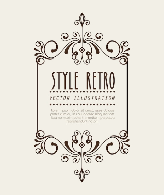 Elegancka Ramka W Stylu Retro