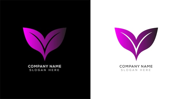 Elegancki abstrakcyjnego projektu logo litery v