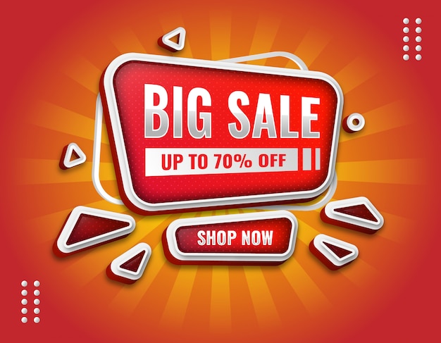 Elegancki baner promocyjny 3D