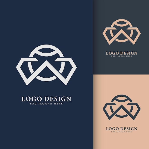 Elegancki Design List W Monogram Logo Design