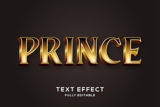 Elegancki Efekt Tekstowy 3d Prince