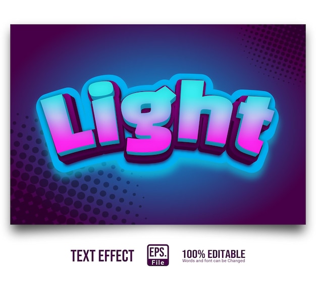 Elegancki Efekt Tekstu 3d Light