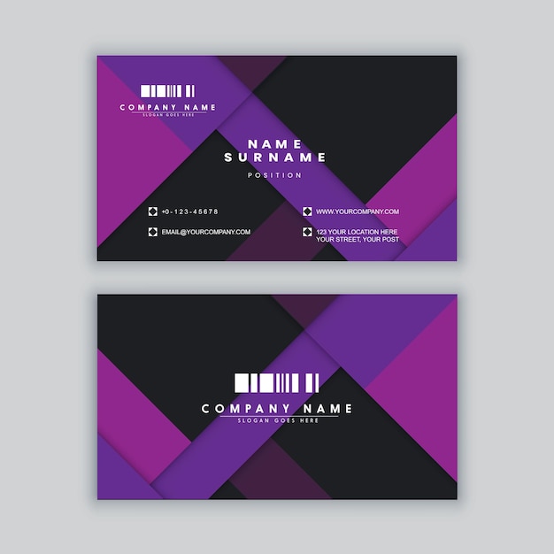 Elegancki minimalny szablon wizytówki