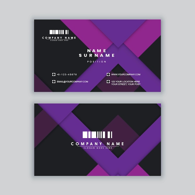 Elegancki minimalny szablon wizytówki