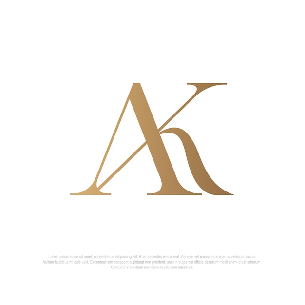 Elegancki Monogram Firmy Ak