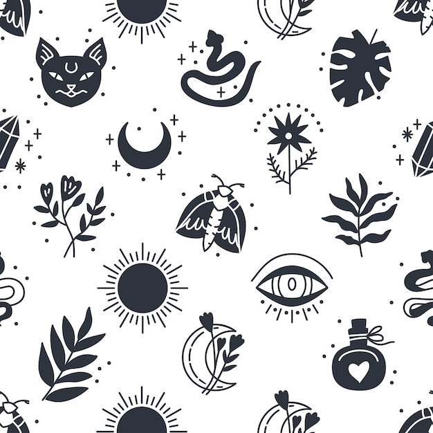 Elegancki niebiański wzór z elementami boho