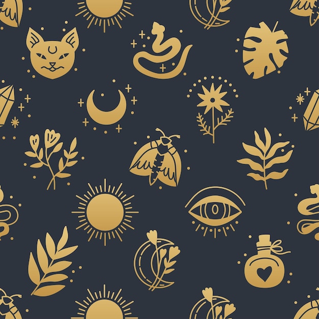 Elegancki niebiański wzór z elementami boho