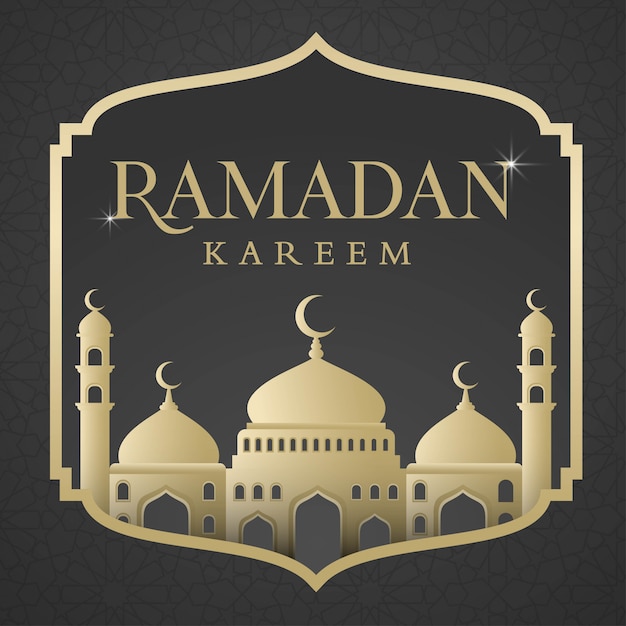 Elegancki Plakat Ramadan Kareem