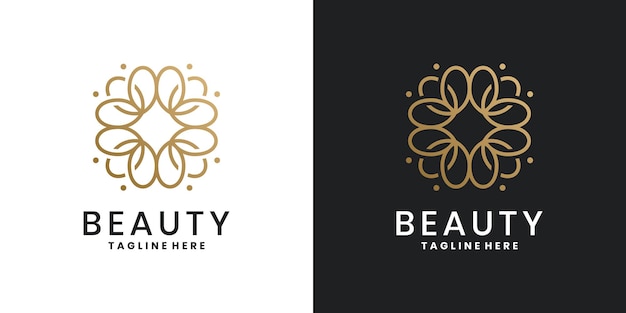 Elegancki projekt logo salonu piękności i spa