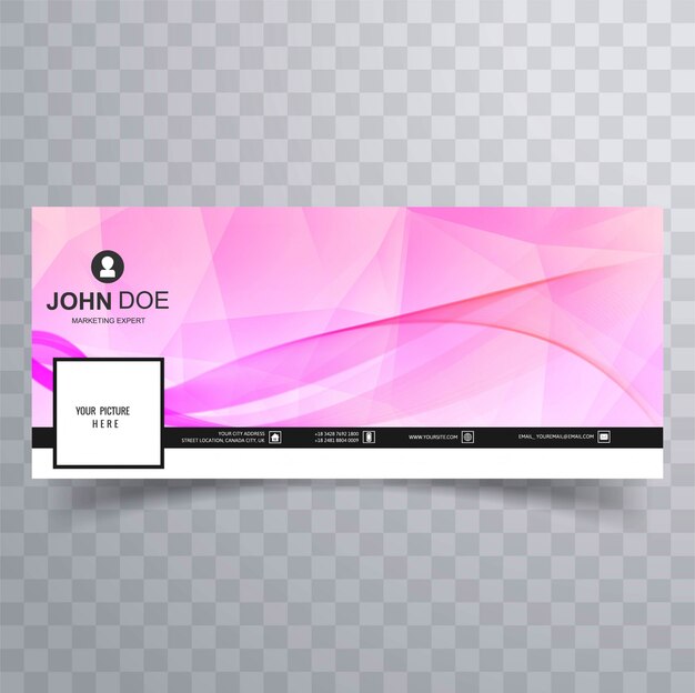 Elegancki projekt szablonu banner Facebook