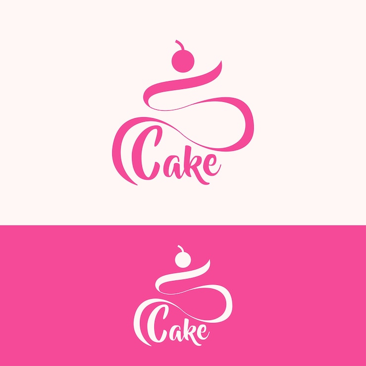elegancki szablon logo słodkiego ciasta