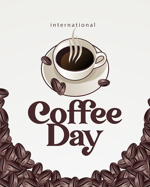 Elegancki Szablon Międzynarodowego Dnia Kawy