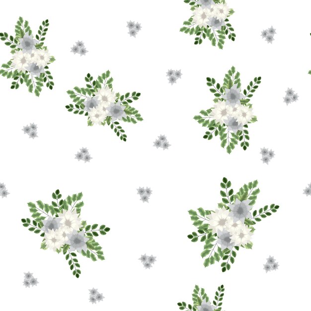 Plik wektorowy elegancki wzór kwiatowy bukiet bukiet kwitnących kwiatów