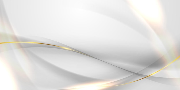 Eleganckie białe tło z eleganckimi złotymi elementami Nowoczesny projekt 3D ilustracji wektorowych abstrakcyjna
