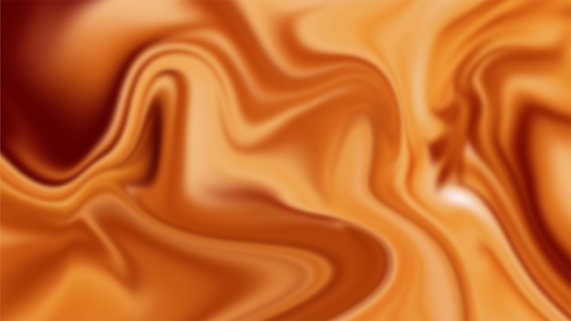 Eleganckie ciepłe karmelowe tło tekstury satynowe tło - falista jedwabna tkanina