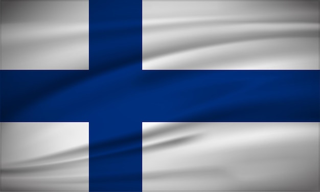 Plik wektorowy eleganckie realistyczne tło flagi finlandii projekt dnia niepodległości finlandii
