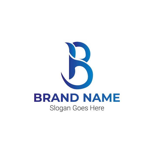 Elegant Blue Letter B Logo for Modern Branding