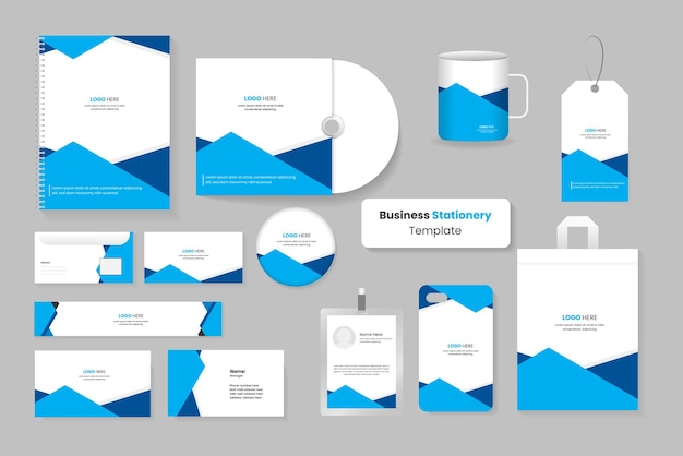 Elegant Business Stationery Template Kolekcja zestawu nowoczesnych bannerów biurkowych dla tożsamości korporacyjnej