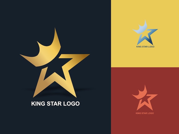 Elegantna Ikona Logo Gwiazdy Wektorowe Logo Złotej Gwiazdy