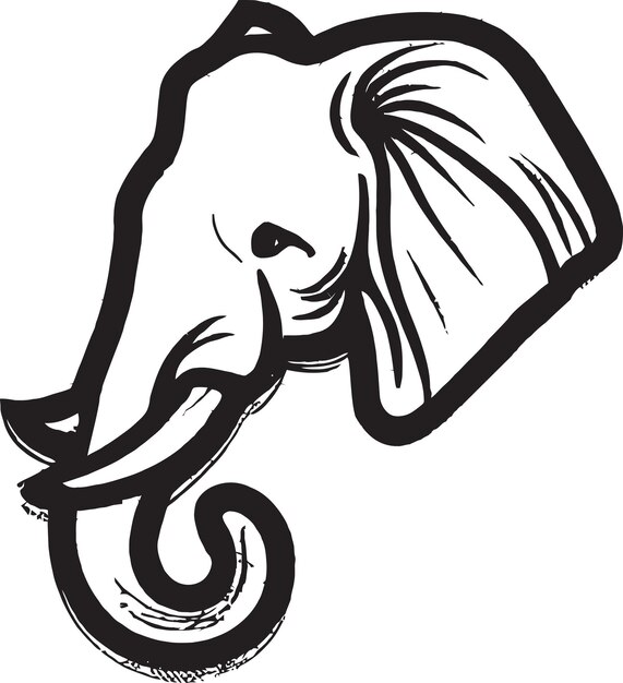 Plik wektorowy elegantna ikona sztuki linii słonia