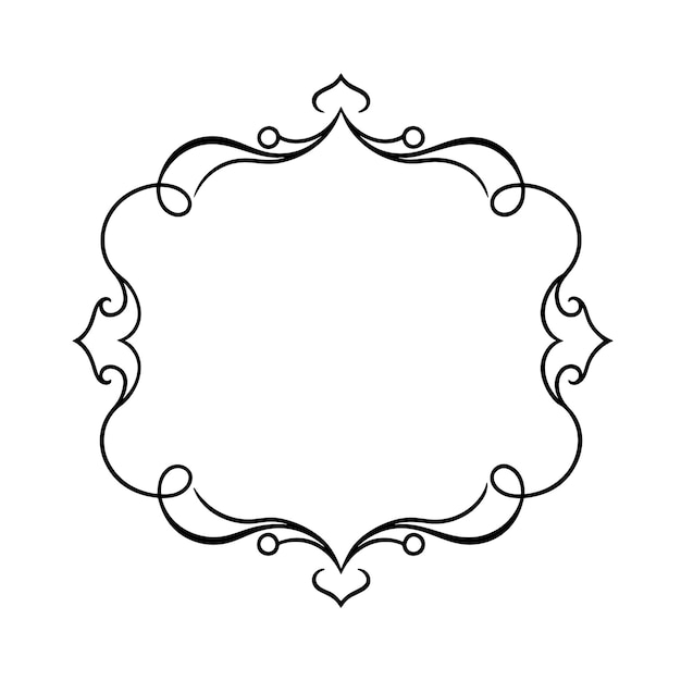 Elegantne kaligraficzne ozdobne ramy z przezroczystym tłem
