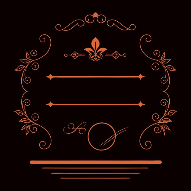 Elegantne kaligraficzne złote menu i elementy projektowania zaproszeń