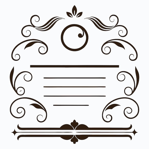 Elegantne kaligraficzne złote menu i elementy projektowania zaproszeń